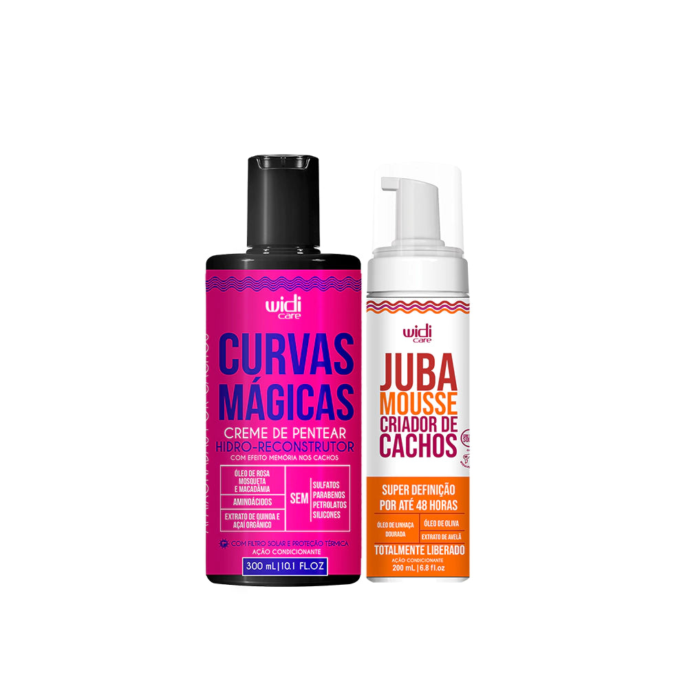 Kit Widi Care Finalização - Creme de Pentear Curvas Mágicas + Mousse Juba Cachos