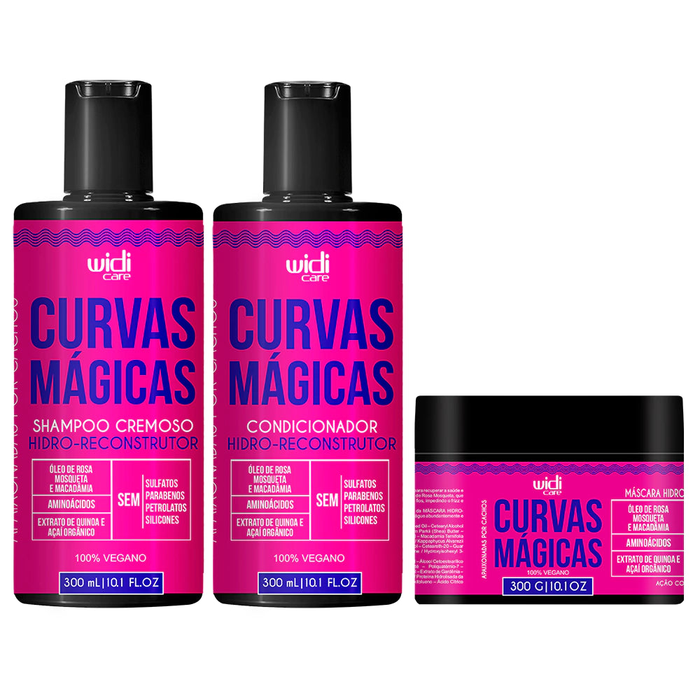 Kit Widi Care Curvas Mágicas - Shampoo + Condicionador + Máscara