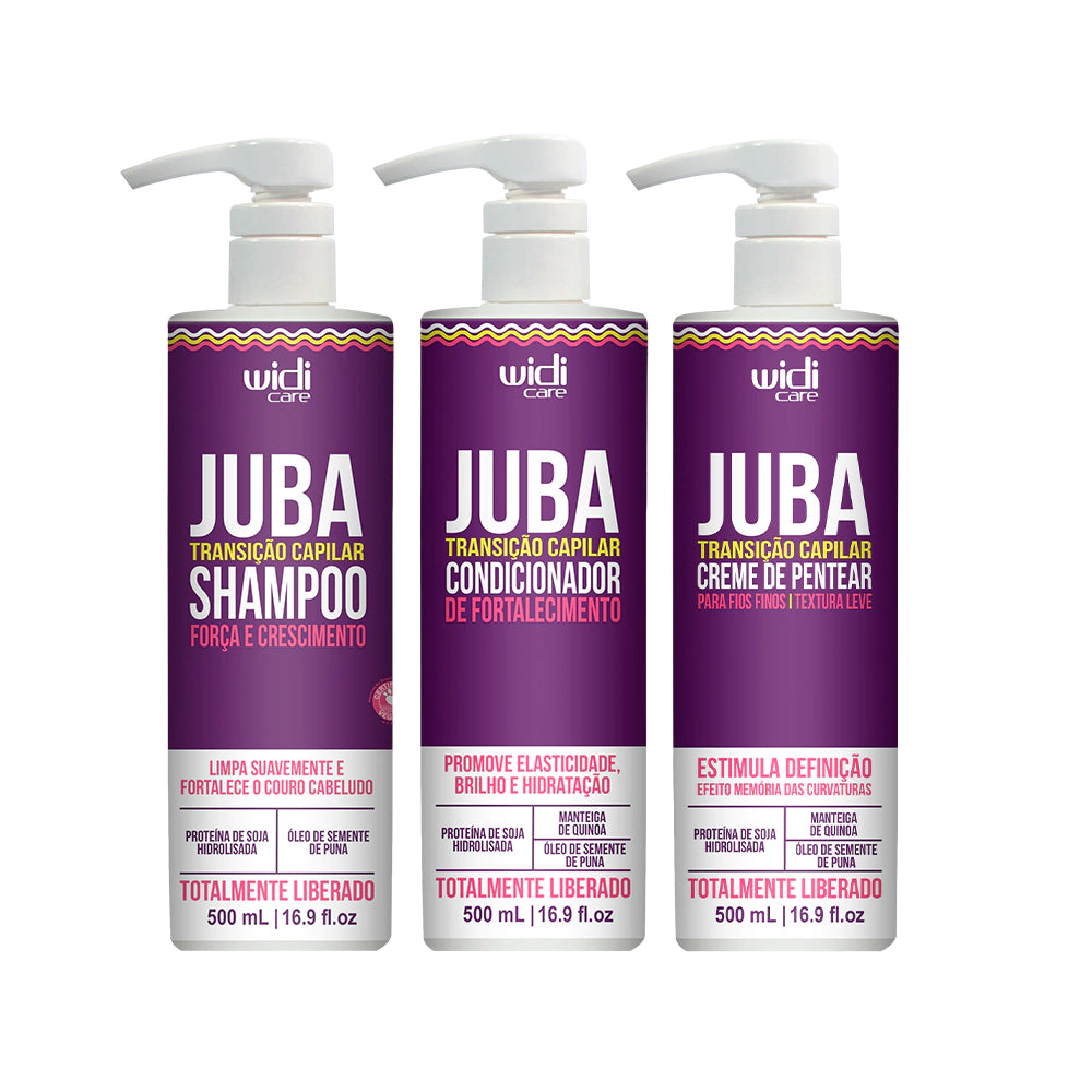 Kit Widi Care Juba Transição - Shampoo + Condicionador + Creme de Pentear Leve