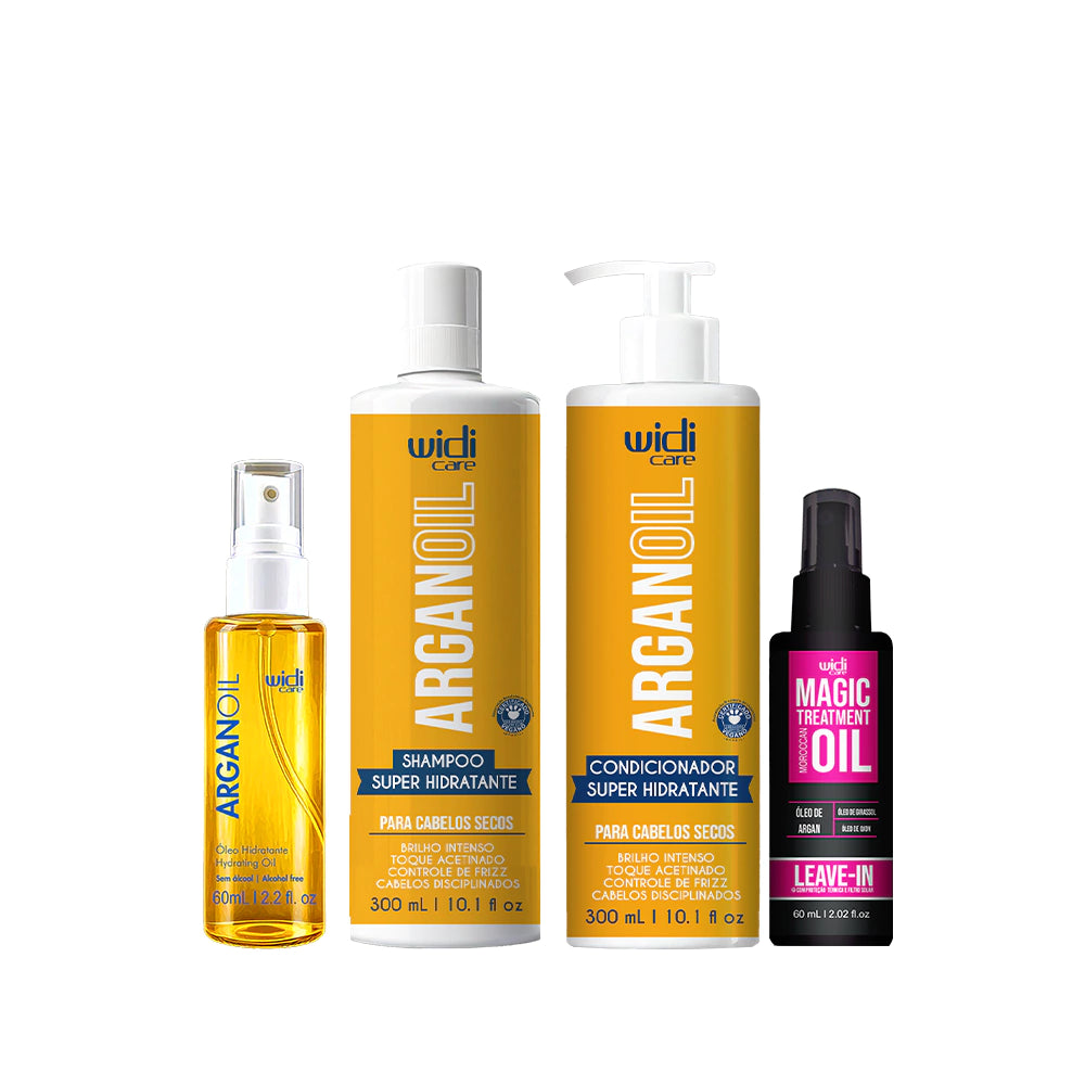 Kit Widi Care Argan - Shampoo + Condicionador + Óleo Argan Oil 60ml + Magic 60 ml