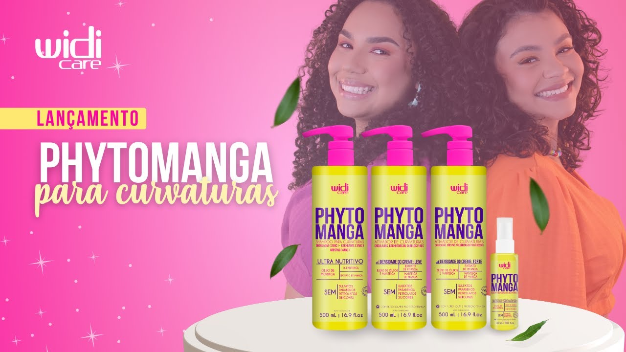 Kit Widi Care Phytomanga - Shampoo + Condicionador + Máscara 300ml + Creme de Pentear Leve