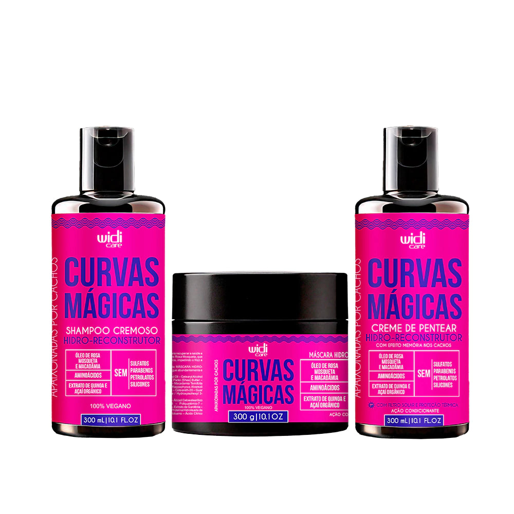 Kit Widi Care Curvas Mágicas - Shampoo + Máscara + Creme de Pentear
