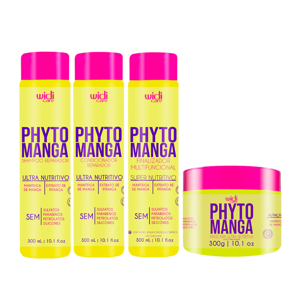 Kit Widi Care Phytomanga - Shampoo + Condicionador + Finalizador + Máscara 300g