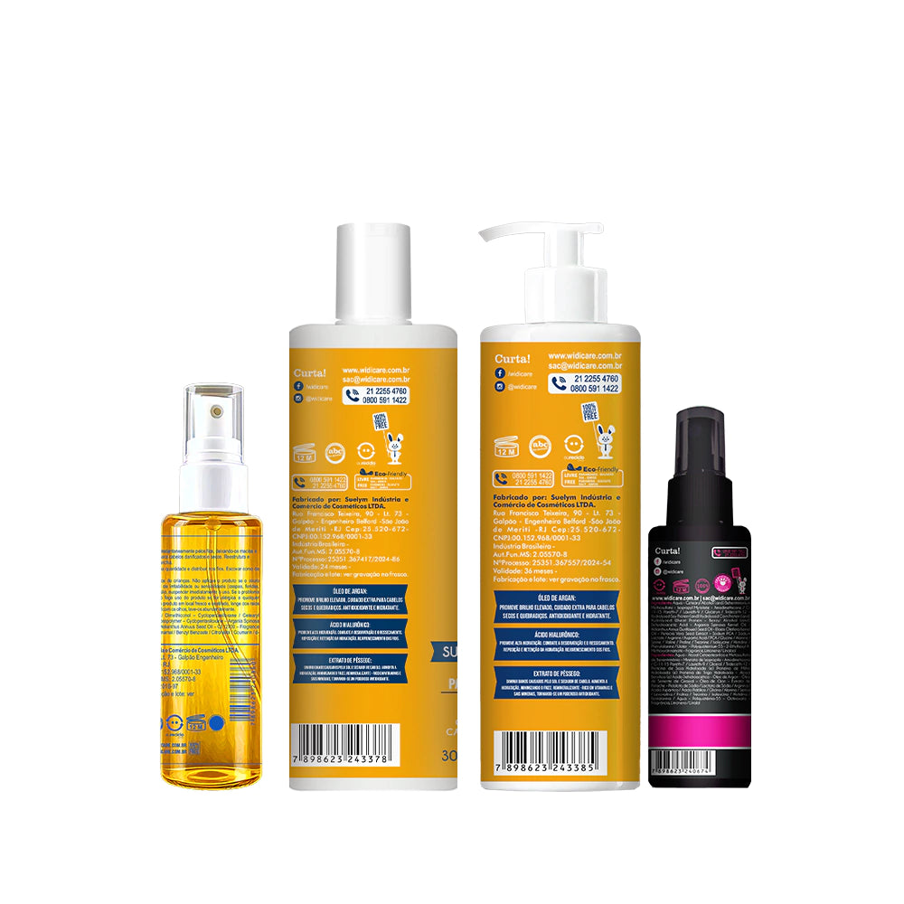 Kit Widi Care Argan - Shampoo + Condicionador + Óleo Argan Oil 60ml + Magic 60 ml