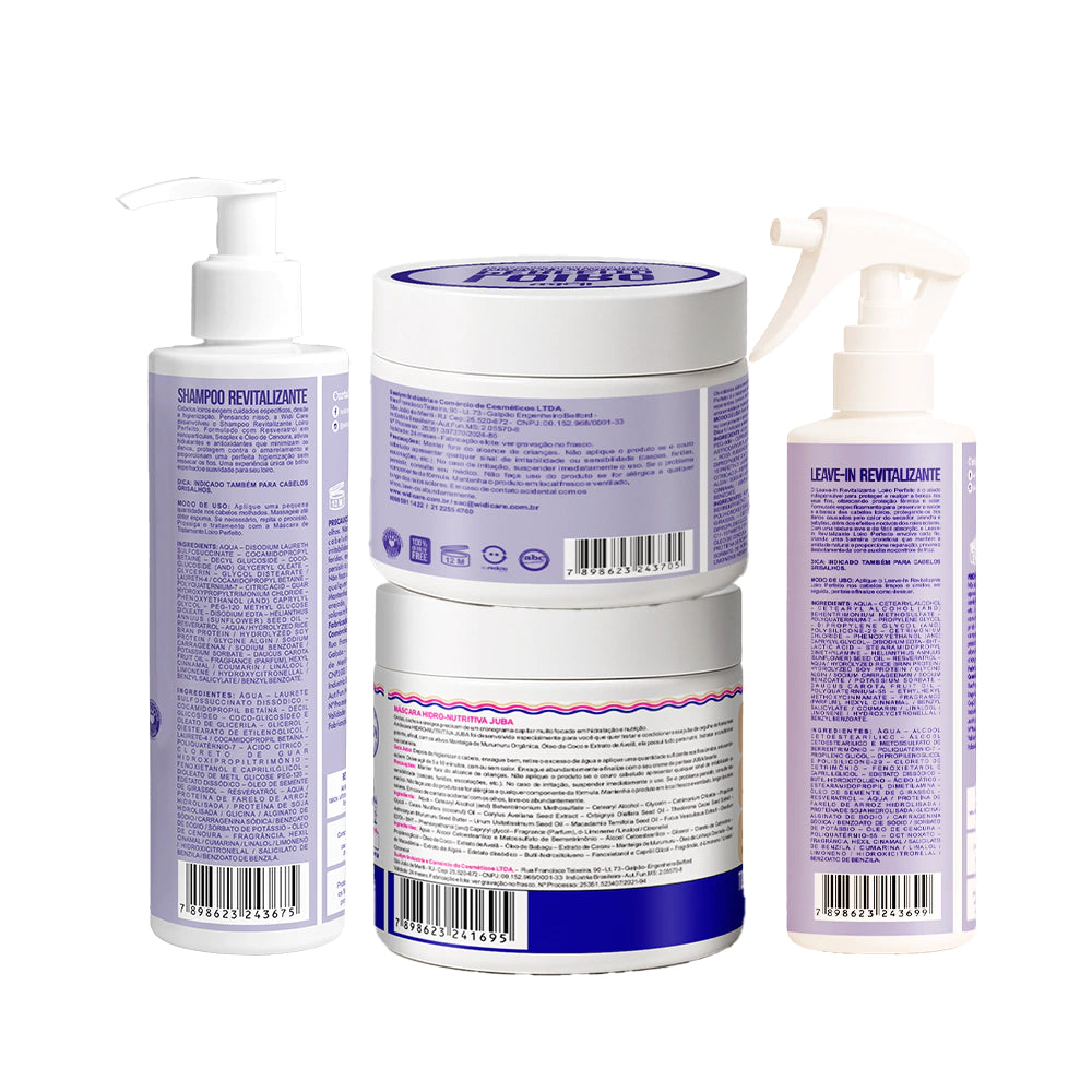 Kit Widi Care Loiro Perfeito Revitalizante Máscara Juba - Shampoo + Máscara + Leave In + Juba Hidro-Nutritiva