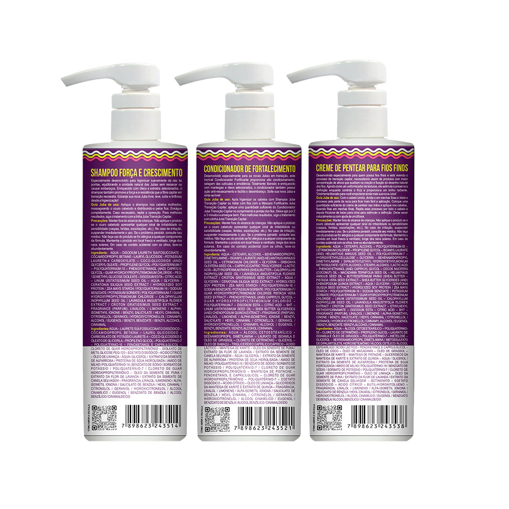 Kit Widi Care Juba Transição - Shampoo + Condicionador + Creme de Pentear Leve
