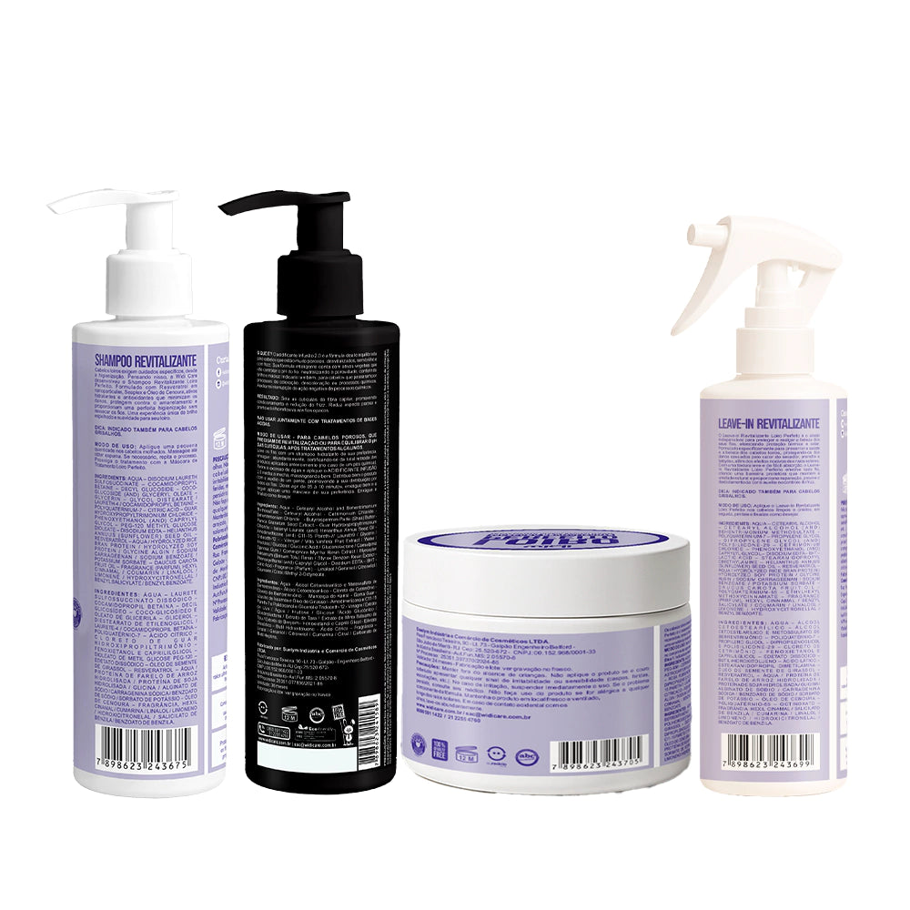 Kit Widi Care Loiro Perfeito Revitalizante Acidificante Infusão 2.0 - Shampoo + Máscara + Leave In + Infusão 2.0