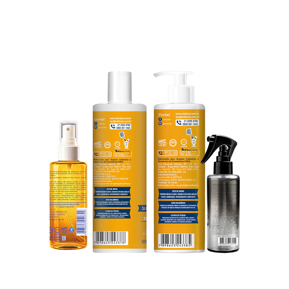 Kit Widi Care Argan - Shampoo + Condicionador + Óleo Argan Oil 120ml + Shine Silver