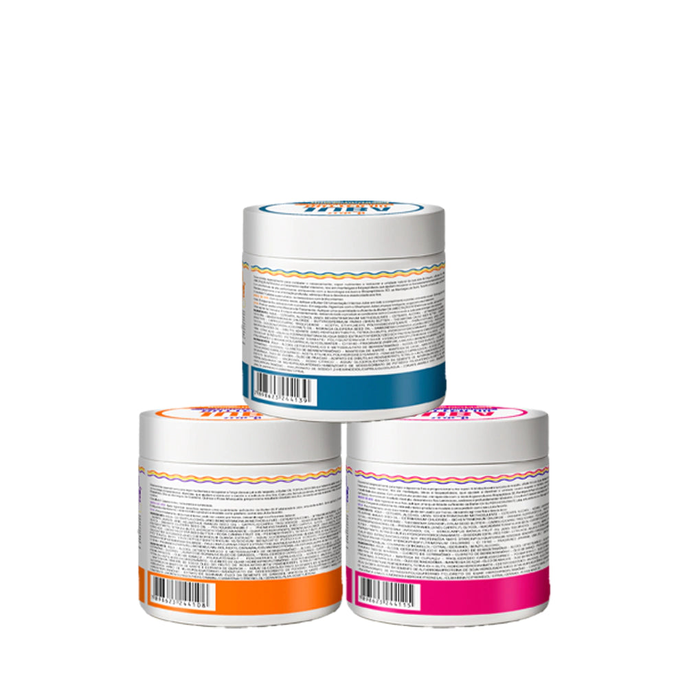 Kit Cronograma Juba Butter Oil - Butter Oil Fortalecedora + Butter Oil Super Hidratante + Butter Oil Umectação Intensa 500g