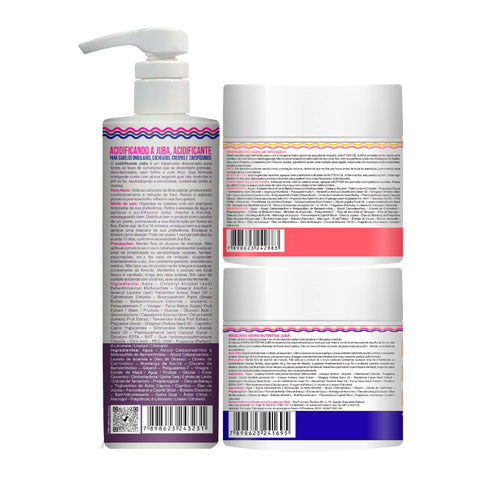 Kit Widi Care Juba - Acidificante + Máscara Hidro Nutritiva + Butter Oil