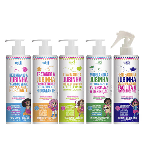 Kit Widi Care Jubinha - Shampoo + Condicionador + Creme de Pentear Levinho + Gelatina + Finalizador