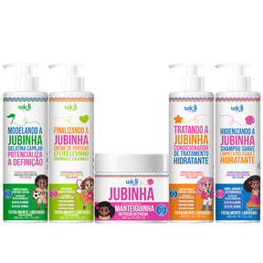 Kit Widi Care Jubinha - Shampoo + Condicionador + Máscara + Creme de Pentear Levinho + Gelatina