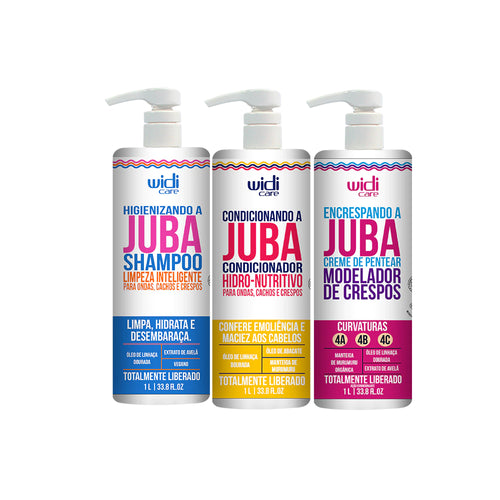 Kit Widi Care Juba - Shampoo + Condicionador + Encrespando a Juba 1l