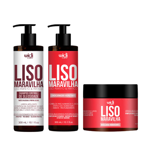 Kit Widi Care Liso Maravilha - Shampoo Oleosidade + Condicionador + Máscara