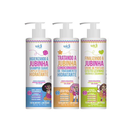 Kit Widi Care Jubinha - Shampoo + Condicionador + Creme de Pentear Levinho