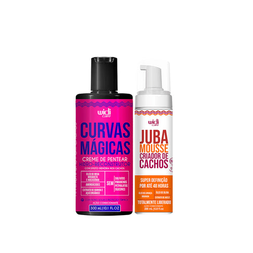 Kit Widi Care Finalização - Creme de Pentear Curvas Mágicas + Mousse Juba Cachos