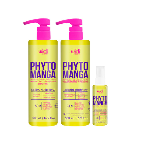 Kit Widi Care Phytomanga Curvaturas - Shampoo + Creme Efeito Leve + Sérum 60ml
