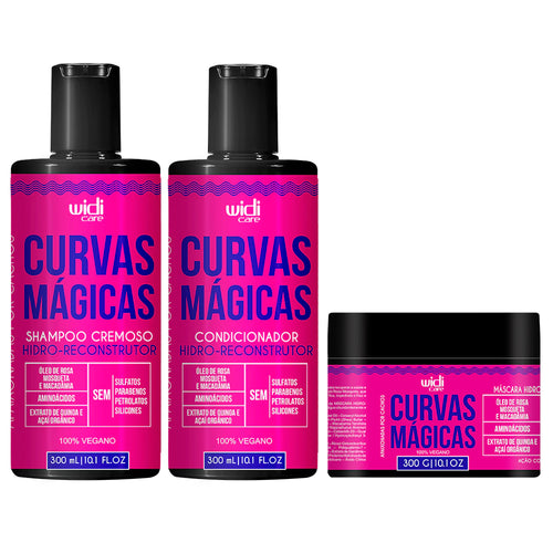 Kit Widi Care Curvas Mágicas - Shampoo + Condicionador + Máscara