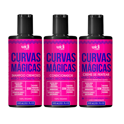 Kit Widi Care Curvas Mágicas - Shampoo + Condicionador + Creme de Pentear