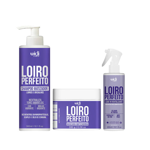 Kit Widi Care Loiro Perfeito - Shampoo Matizador + Máscara Matizadora + Leave In