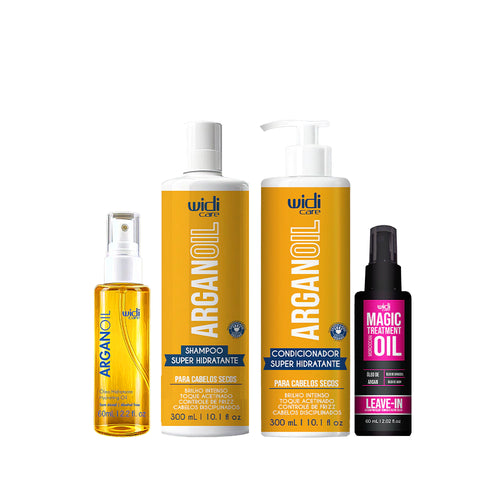 Kit Widi Care Argan - Shampoo + Condicionador + Óleo Argan Oil 60ml + Magic 60 ml