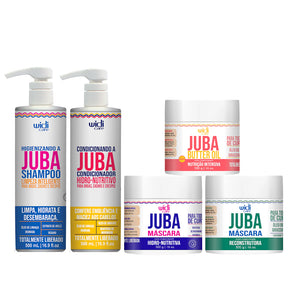 Kit Widi Care Juba - Shampoo + Condicionador + Butter Oil + Máscara Hidro Nutritiva + Máscara Reconstrutora