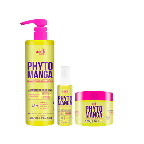 Kit Widi Care Phytomanga Curvaturas - Creme Efeito Leve + Sérum 60ml + Máscara 300g
