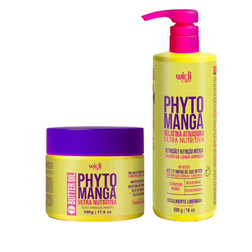 Kit Widi Care Phytomanga - Máscara Butter Oil UltraNutritiva + Gelatina Ativadora UltraNutritiva 500g