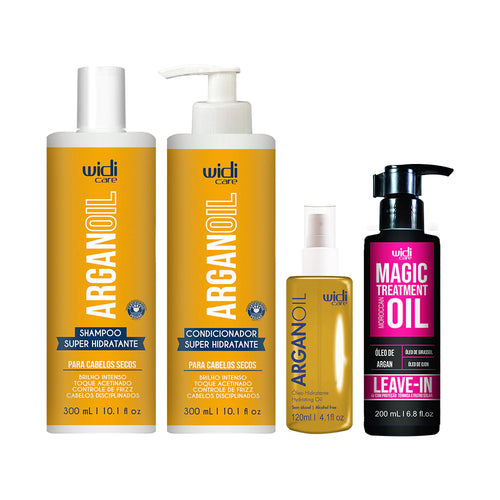 Kit Widi Care Argan - Shampoo + Condicionador + Oléo Argan Oil 120ml + Magic 200ml