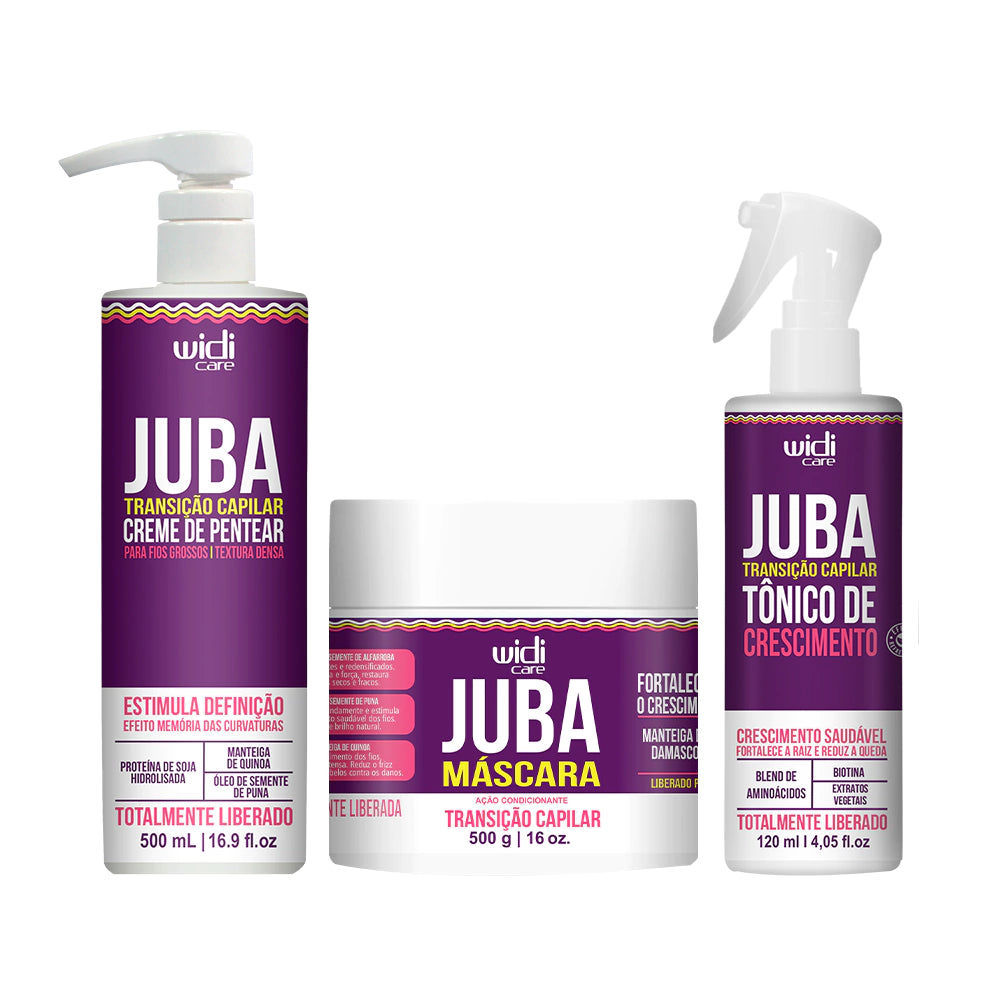 Kit Widi Care Juba Transição - Creme Denso + Máscara Transição Capilar + Tônico 120ml