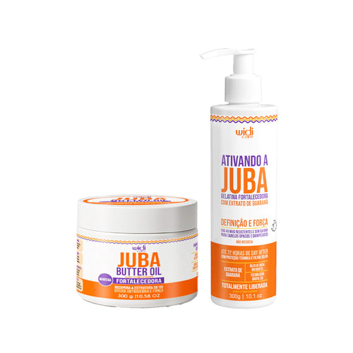 Kit Widi Care Juba - Máscara Juba Butter Oil Fortalecedora 300g + Gelatina Fortalecedora 300g