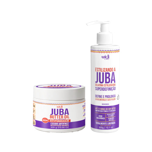 Kit Widi Care Juba - Máscara Butter Oil Antiporosidade + Gelatina Super Definição 300g