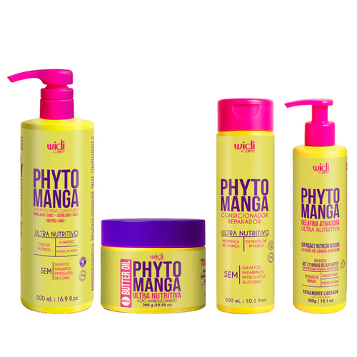 Kit Widi Care Phytomanga - Shampoo + Condicionador + Máscara Butter Oil UltraNutritiva + Gelatina UltraNutritiva 300g