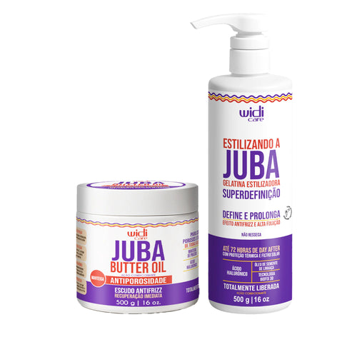 Kit Widi Care Juba - Máscara Butter Oil Antiporosidade + Gelatina Super Definição 500g