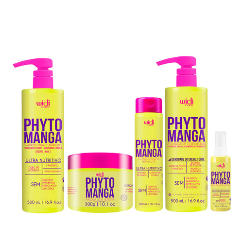 Kit Widi Care Phytomanga Curvaturas - Shampoo + Condicionador + Máscara 300g + Creme Efeito Pesado + Sèrum 60ml