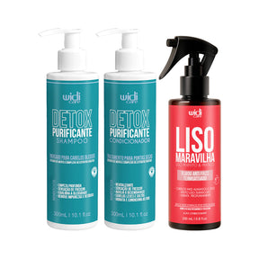 Kit Widi Care Detox Liso Maravilha - Shampoo + Condicionador + Fluido