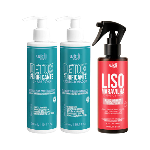 Kit Widi Care Detox Liso Maravilha - Shampoo + Condicionador + Fluido