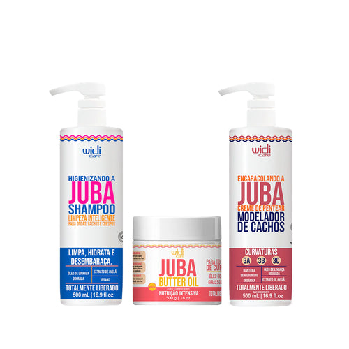 Kit Widi Care Juba - Shampoo + Máscara Butter Oil + Encaracolando 500g