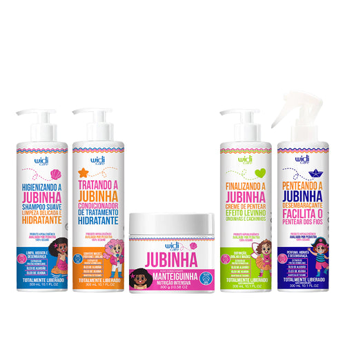 Kit Widi Care Jubinha - Shampoo + Condicionador + Máscara + Creme de Pentear Levinho + Finalizador