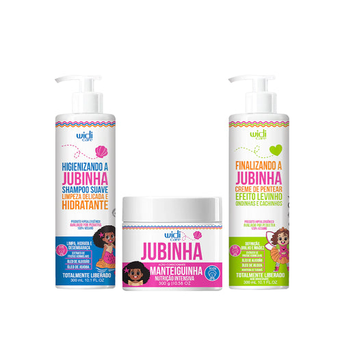 Kit Widi Care Jubinha - Shampoo + Máscara + Creme de Pentear Levinho
