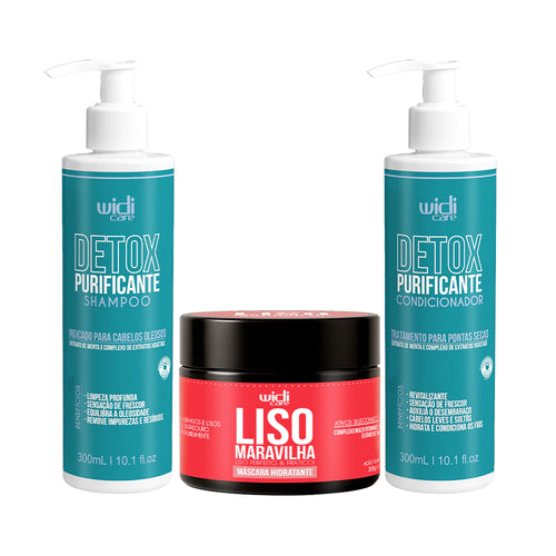 Kit Widi Care Detox Liso Maravilha - Shampoo + Condicionador + Máscara