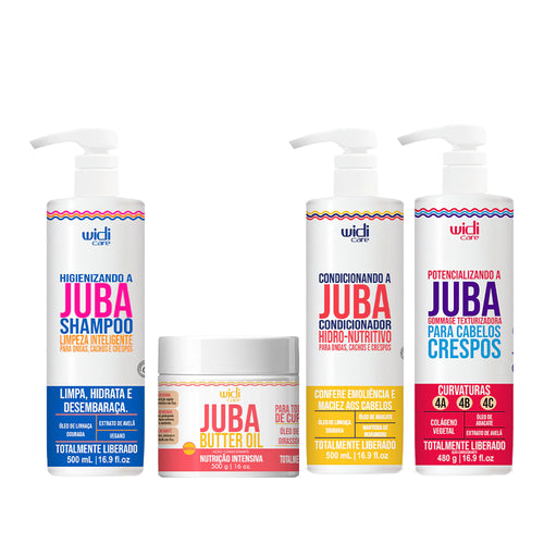 Kit Widi Care Juba Gommage - Shampoo + Condicionador + Máscara Butter Oil + Gommage 480g