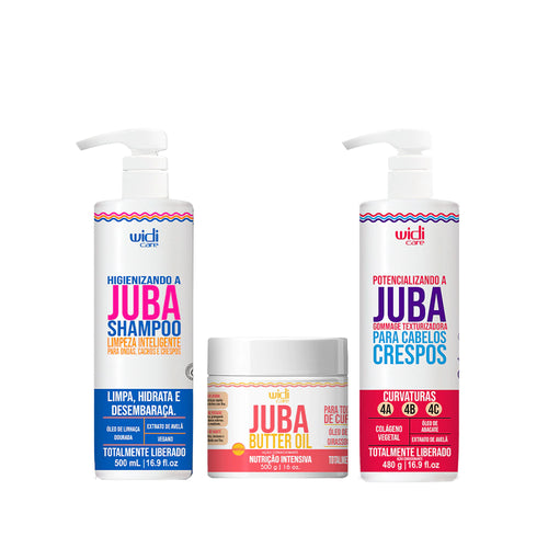 Kit Widi Care Juba - Shampoo + Máscara Butter Oil + Gommage 480g
