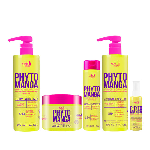 Kit Widi Care Phytomanga Curvaturas - Shampoo + Condicionador + Máscara 300g + Creme Efeito Leve + Sèrum 60ml
