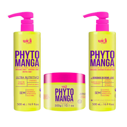 Kit Widi Care Phytomanga - Shampoo Curvaturas + Máscara 300g + Creme de Pentear Leve