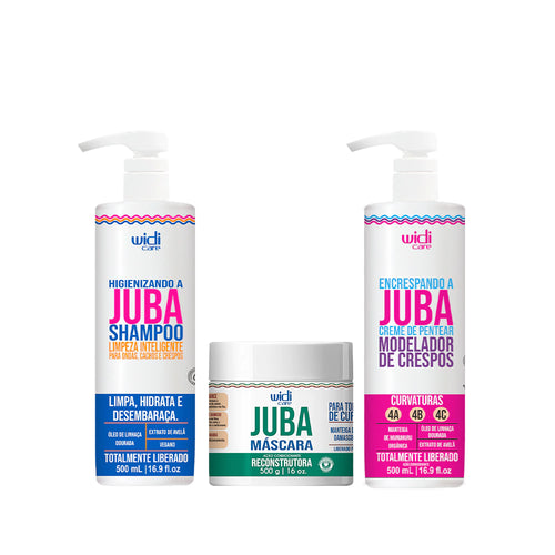 Kit Widi Care Juba - Shampoo + Máscara Reconstrução + Encrespando 500g