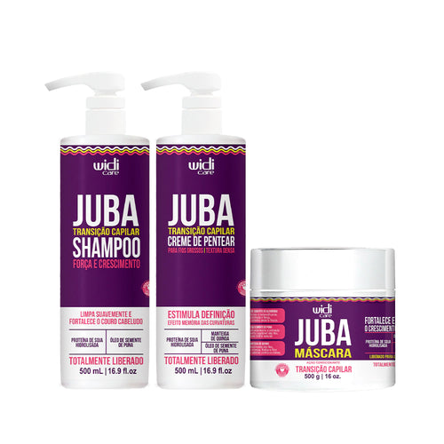 Kit Widi Care Juba Transição Widi Care - Shampoo + Máscara + Creme de Pentear Textura Leve