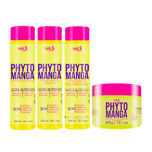 Kit Widi Care Phytomanga - Shampoo + Condicionador + Finalizador + Máscara 300g