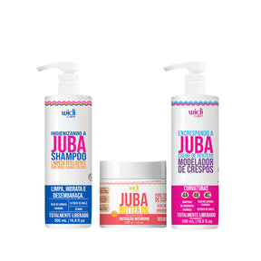 Kit Widi Care Juba - Shampoo + Máscara Butter Oil + Encrespando 500g