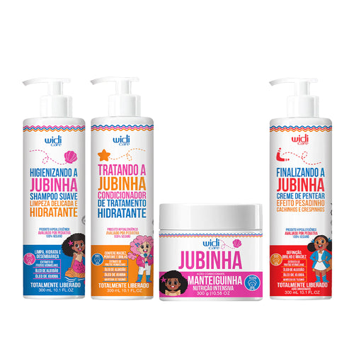 Kit Widi Care Jubinha - Shampoo + Condicionador + Máscara + Creme de Pentear Pesadinho